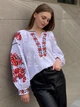 Вишукана жіноча вишиванка біла "Стефанія" квіткова блузка у стилі бохо 12608-46 (М) - зображення 6