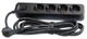 Подовжувач мережі VIDEX ONCORD з/з 4п 3м (3x1.5мм) з кнопкою Black VF-PD43G-B - зображення 2