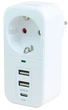 Сетевой адаптер VIDEX ONCORD з/з 1п 2.4A 2USB+USB-C White VF-AD1G2U1C-W - изображение 1