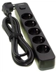 Подовжувач мережі VIDEX ONCORD з/з 5п 3м (3x1.5мм) з кнопкою Black VF-PD53G-B - зображення 2