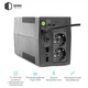 ДБЖ (UPS) лінійно-інтерактивний Qube DG 850, 850VA/480W, LCD, 2 x Schuko, RJ-45, USB - изображение 4