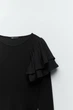 Кофточка ZARA в рубчик M Чорна - зображення 4