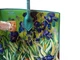 Дизайнерская сумка ArtBag Luxury-Creator ИРИСЫ Рисунок на сумке художественная роспись пейзаж цветы синие и белые ирисы ручная работа - изображение 3