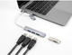 USB Hub Delock 4 Port Slim USB Type-A/Type-C Grey (4043619642144) - obraz 3