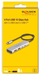 USB-хаб Delock USB 10 Gbps USB Type-C Hub with 2 x USB Type-A and 2 x USB Type-C Grey (4043619642304) - зображення 2