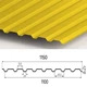 Профнастил С-20 0.45 1150х3000 мм Ral 1003 поліестер (сигнальний жовтий) - зображення 2