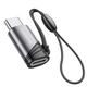 Адаптер перехідник Type-C на Lighting Borofone charging and data adapter (USB 2.0, 480 Mбіт/с, 3A). Gray - зображення 2