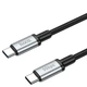 Кабель швидкісний 5 Гбіт/с Type-C на Type-C USB 3.0 Hoco Data Cable (0,5m, 3A, 5Gbps). Black - зображення 1