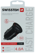 Автомобільний зарядний пристрій Swissten CL 2 x USB-A 24W Metal Black (20115000) - зображення 3