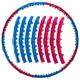 Обруч для похудения массажный разборной Хула Хуп Hula Hoop DOUBLE GRACE MAGNETIC 1,5 кг 8 секций d-105 см синий-розовый JS-6003 - изображение 1