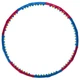 Обруч для похудения массажный разборной Хула Хуп Hula Hoop DOUBLE GRACE MAGNETIC 1,5 кг 8 секций d-105 см синий-розовый JS-6003 - изображение 2