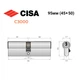 Цилиндр CISA C3000 95 (45*50) никель матовый 3 ключа - изображение 8