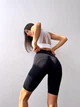 Спортивные женские велосипедки Wake Up с Push Up эффектом Фитнес Бег Йога Сайклинг Однотонные Плотные L Черные (4570L) - изображение 4