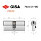 Цилиндр CISA C3000 70 (35*35) никель матовый 3 ключа - изображение 8