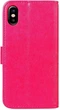Чохол Clover для Iphone X книжка з візерунком шкіра PU малиновий Без бренду - зображення 3
