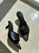Шльопанці жіночі ShoesBand Чорні натуральна шкіра на підборах 40 (25,5 см) (S85221) - зображення 7