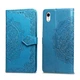 Чехол Vintage для IPhone XR книжка с узором кожа PU синий - изображение 1