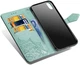 Чехол Vintage для IPhone XR книжка с узором кожа PU бирюзовый - изображение 3