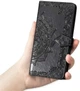 Чехол Vintage для IPhone XR книжка с узором кожа PU черный - изображение 5