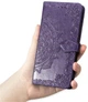 Чехол Vintage для IPhone XR книжка с узором кожа PU фиолетовый - изображение 4