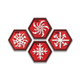 Набор патчей 5.11 Tactical® Snowflake Ninja Star Patch Red - изображение 1