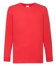 Футболка з довгим рукавом дитяча Fruit of the Loom Valueweight Long Sleeve T Kids 104 см Червоний (061007040104) - зображення 1