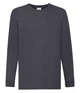Футболка с длинным рукавом детская Fruit of the Loom Valueweight Long Sleeve T Kids 140 см Темно-cерый (0610070HD140) - изображение 1