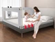 Захисний бар'єр для ліжечка ведмедик Primabobo BM01_SZ180 сірий 180 см Bed Lock кишеня - зображення 5