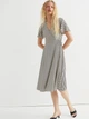 Платье миди летнее женское H&M 061062747 S Белый с черным (6666000322067) - изображение 1