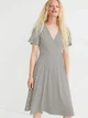Платье миди летнее женское H&M 061062747 S Белый с черным (6666000322067) - изображение 4