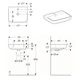 Умывальник подвесной GEBERIT Selnova Square 550x440x175мм прямоугольный белый 500.290.01.7 - изображение 2