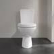 Унітаз підлоговий безобідковий білий без бачка VILLEROY&BOCH O.novo без сидіння випуск в стіну 5661R001 - зображення 5