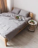 Постельное белье евро Dushka Home Вареный хлопок 20502 200х220 см светло-серое 4722114 - изображение 3