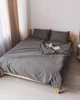 Постільна білизна сімейна Dushka Home Варена бавовна 20471 160х215х2 см темно-сіра 4722083 - зображення 1