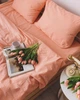 Постільна білизна євро Dushka Home Варена бавовна 20506 200х220 см персикова 4722118 - зображення 3