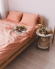 Постільна білизна євро Dushka Home Варена бавовна 20506 200х220 см персикова 4722118 - зображення 4
