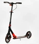 Двоколісний складаний самокат Best Scooter, ліхтарик, амортизатор. Black and red (113219) 4490772 - зображення 1