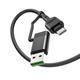 Кабель HOCO Combo 2 in 1 USB / Type-C до Type-C Moulder швидкий зарядний кабель U106 |1.2m, 5A/100W| 4758024 - зображення 2