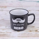 Кухоль для тата Тато ти мій герой - Dad you are my hero 400 мл 12734 (графіт) 4643987 - зображення 1