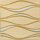 Самоклеящаяся 3D панели Sticker Wall 700x700x5 мм золотые волны (194) SW-00000766 - изображение 1