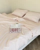 Постільна білизна євро Dushka Home Сатин Люкс 20938 200х220 см блідо-персикове 4874335 - зображення 1