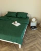 Постільна білизна євро Dushka Home Сатин Люкс 20922 200х220 см смарагдова 4874319 - зображення 3