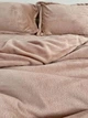 Постельное белье плюшевое семейное Dushka Home 20839 160х215х2 см пудровое 4874238 - изображение 4