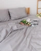 Постельное белье двуспальное Dushka Home Вареный хлопок 20501 180х215 см светло-серое 4722113 - изображение 2