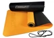 Килимок для йоги та фітнесу EasyFit TPE+TC 6 мм двошаровий + Чохол помаранчевий з чорним 4634934 - зображення 1