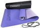 Коврик для йоги и фитнеса EasyFit TPE+TC 6 мм двухслойный + Чехол сиреневый cо св.сиреневым 4634939 - изображение 1