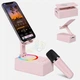 Тримач підставка для телефону з колонкою та мікрофоном Microphone speaker set AND K18 Rose - зображення 1