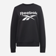 Світшот на флісі утеплений жіночий Reebok Identity Big Logo Fleece Crew 100012590 M Чорний (4066746331781) - зображення 1