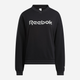 Bluza bez kaptura damska Reebok Team Crew 100205758 L Czarna (1200143847350) - obraz 1