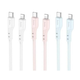 Кабель HOCO X97 Crystal color silicone charging data cable iP white (6931474799791) - изображение 5